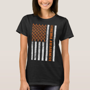 Bloed Cancer Awareness Ribbon Oranje Leukemie AMER T-shirt