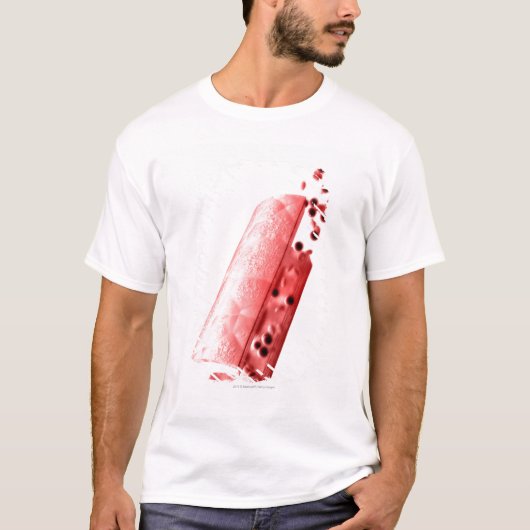 Bloed dat door een slagader stroomt t-shirt (Voorkant)