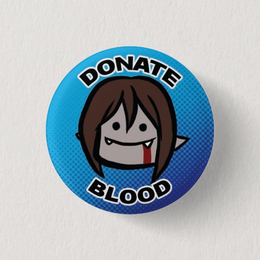 bloed doneren ronde button 3,2 cm (Voorkant)