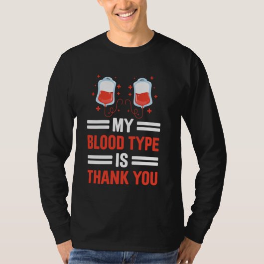 Bloed donor Bloed weldoener Bloed contributor Bloe T-shirt (Voorkant)