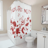Bloed doordrenkte bloederige handdruk Halloween Douchegordijn (In situ)