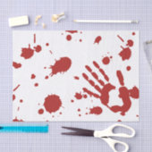 Bloed doordrenkte bloederige handdruk Halloween Tissuepapier (Craft)