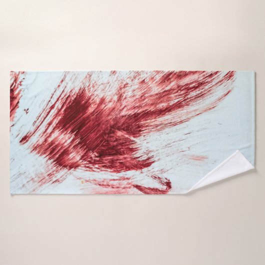 Bloed en bloedmerken in oude badkuipen. Halloween  Badhanddoek (Badhanddoek)