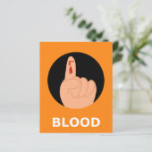 BLOED Halloween Flashcard (Staand voorkant)