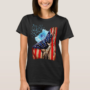 Bloed in mij vlag Ovariumkanker Awareness AMER T-shirt