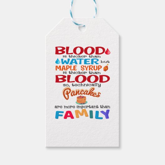 Bloed is dikker dan water maar mazelen cadeaulabel (Voorkant)