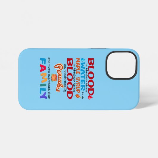 Bloed is dikker dan water maar mazelen iPhone hoesje (Achterkant horizontaal)