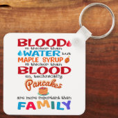 Bloed is dikker dan water maar mazelen sleutelhanger (Achterkant)