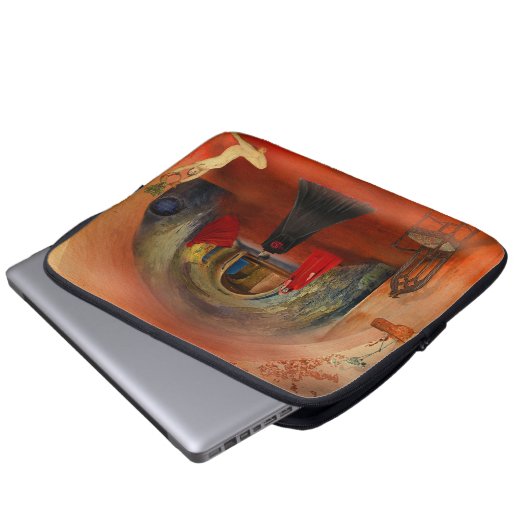 Bloed is leven laptop sleeve (Voorkant onderkant)