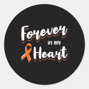 Bloed Kanker Bewustzijn Lint Loving Remembra Ronde Sticker