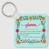 Bloed Lijst Glamma Grandma Grandmoeder Definition Sleutelhanger (Voorkant)