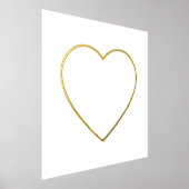 Bloed Line Gold Heart Folie Afdrukken (Laagn)