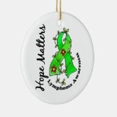 Bloed Lint 4 Hope Matters Lymphoma Keramisch Ornament (Rechts)