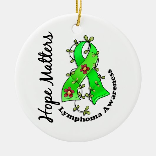 Bloed Lint 4 Hope Matters Lymphoma Keramisch Ornament (Voorkant)