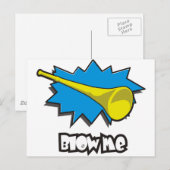 Bloed ME (vuvuzela) Briefkaart (Voorkant / Achterkant)