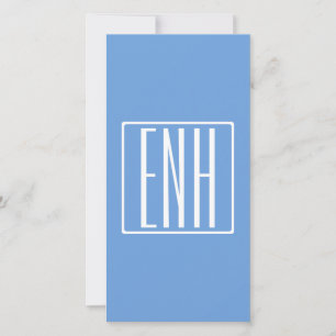 Bloed modern 3 Initialen monogram Zacht blauw