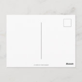 Bloed modern 3 Initialen monogram | Zacht blauw Briefkaart (Achterkant)