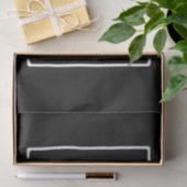 Bloed modern 3 Initialen monogram | Zwart wit Tissuepapier (Geschenk)