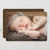 BLOED Moderne aankondigingen van de geboorte (Voorkant / Achterkant)