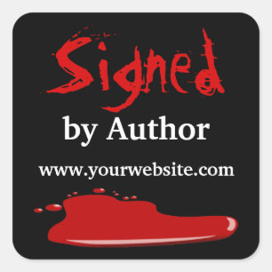 Bloed ondertekend door auteur Stickers