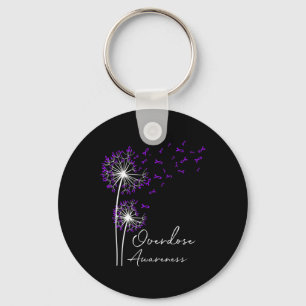 Bloed Paarse overdosis Dandelion Faith Hope Love A Sleutelhanger