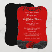 Bloed Red 21st Birthday Doom Uitnodiging (Voorkant / Achterkant)