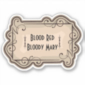 Bloed Red Bloody Mary Apothecary Label (Voorkant)