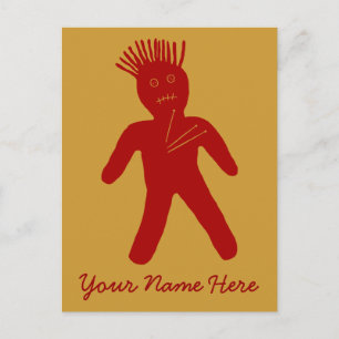 Bloed Red Voodoo Doll Briefkaart