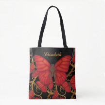 Bloed rode lider Butterfly gepersonaliseerd