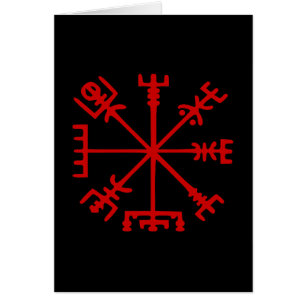 Bloed Rode Vegvísir (Viking Compass) Kaart