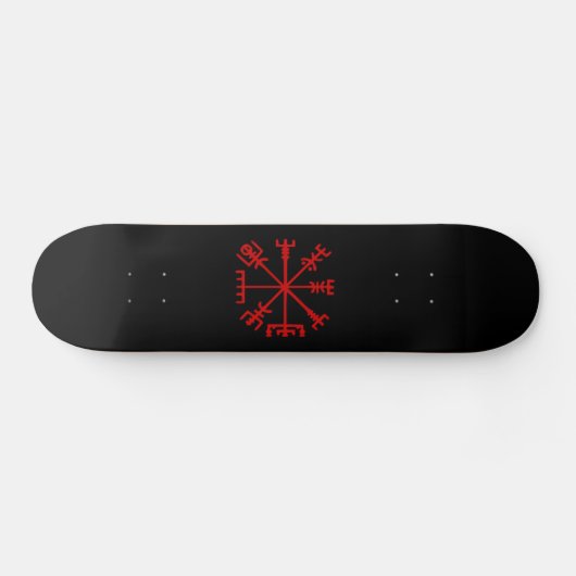 Bloed rode vísir (Viking Compass) Skateboard (Horizontaal)