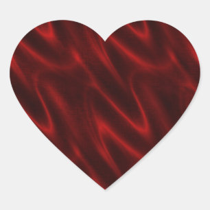 Bloed rode zijde gepatterde hartsticker plaat hart sticker