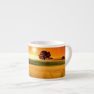 Bloed-rode zonnebank espresso kop