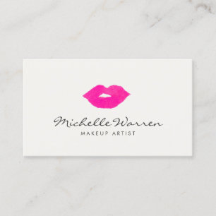 Bloed roze lips Waterverf Makeup artiest Visitekaartje