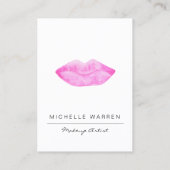 Bloed roze lips Waterverf Makeup artiest Visitekaartje (Achterkant)