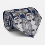 Bloed Rozen Vampier Vrouw Gothic Horror Fantasy Ar Stropdas (Opgerold)