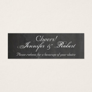 Bloed Sinaasappel Bloem Bruiloft Drink Tickets Mini Visitekaartjes