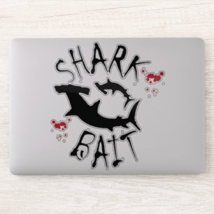 Bloed Splashed Shark aas Grappig surfen Sticker