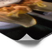 Bloed Thee en Rode String Schedel Zonnebloem Poster (Hoek)