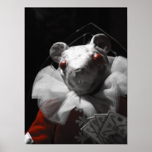 Bloed thee en rode string witte muis print