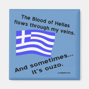 Bloed van Hellas & Ouzo Magneet