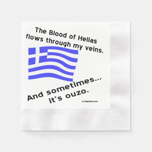 Bloed van Hellas & Ouzo Servetten (Voorkant)