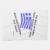 Bloed van Hellas & Ouzo Theedoek (Horizontaal)