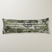 Bloed van Jezus Groene Camo Gepersonaliseerd gebed Lichaamskussen (Achterkant)