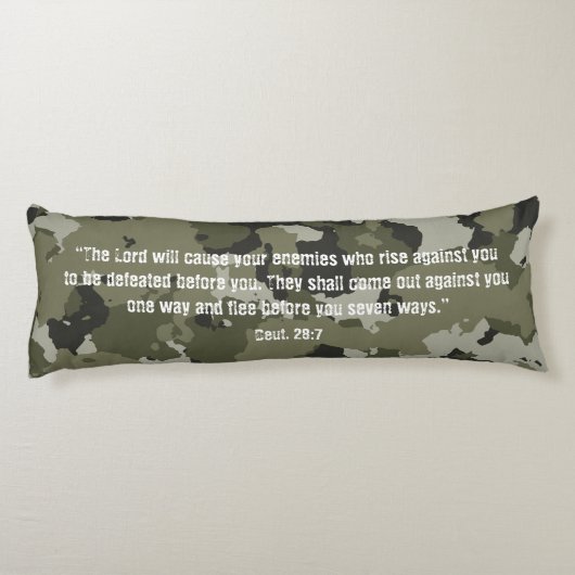 Bloed van Jezus Groene Camo Gepersonaliseerd gebed Lichaamskussen (Achterkant)