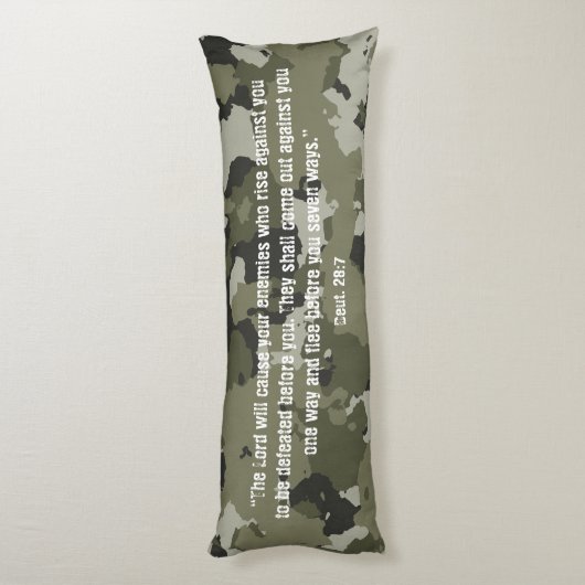 Bloed van Jezus Groene Camo Gepersonaliseerd gebed Lichaamskussen (Achterkant (Verticaal))