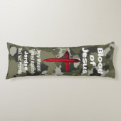 Bloed van Jezus Groene Camo Gepersonaliseerd gebed Lichaamskussen (Voorkant)