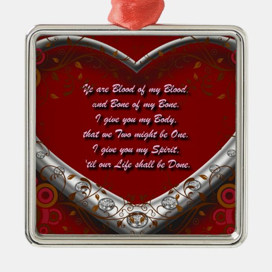 Bloed van mijn bloed: Scot Highland Marriage Oath Metalen Ornament (Voorkant)