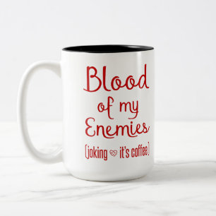 Bloed van Mijn Gift van de Minnaar van de Koffie Tweekleurige Koffiemok