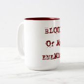 Bloed van mijn vijanden mok (Voorkant links)